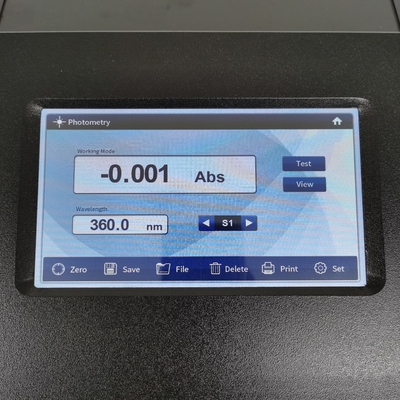 7 Inch Capacitive Touch Screen Spectrometer Double Beam UV Visible Spectrophotometer