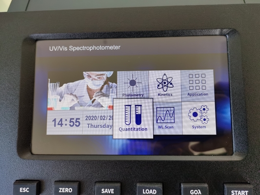190-1100nm Variable Bandwidth Double Beam UV Spectrophotometer with 7 Inch LCD Screen