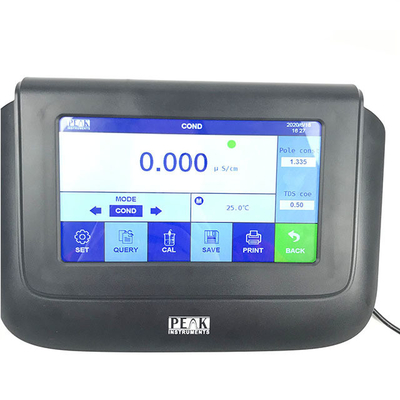 High purity water conductivity meter with 7 inch touch screen and automatic temperature compensation