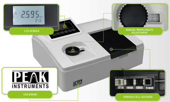 High Precision 4nm UV Visible Single Beam Spectrophotometer for Accurate Measurements