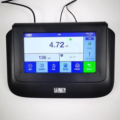 Temperature Compensation pH Meter Benchtop T-710L Touch Screen 3 Point Calibration Atc