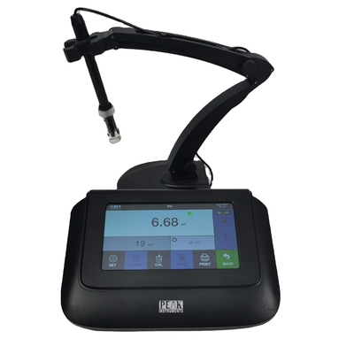 PEAK Instruments Benchtop pH Meter 6.5 Inch Touch Screen 3 Point Calibration 0-100C ATC