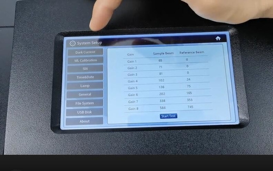 8 Cell Holder T-9200 UV Visible Spectrophotometer with 2nm Bandwidth and Touch Screen
